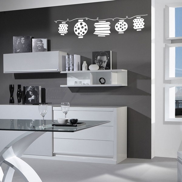 Example of wall stickers: Lampions